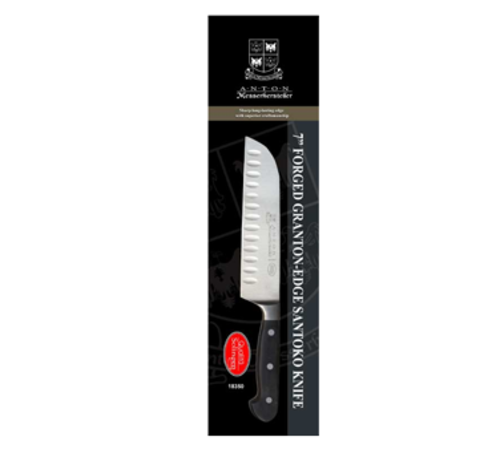 Omcan USA 21883 7" Graton Edge Premium Santoku Knife