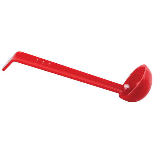 Omcan USA 80217 13" L 1 Oz. Red Polycarbonate Ladle