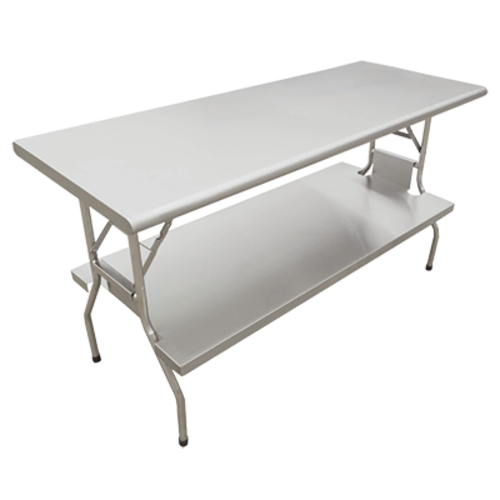 Omcan USA 41235 72" W x 24" D Stainless Steel Undershelf Folding Table