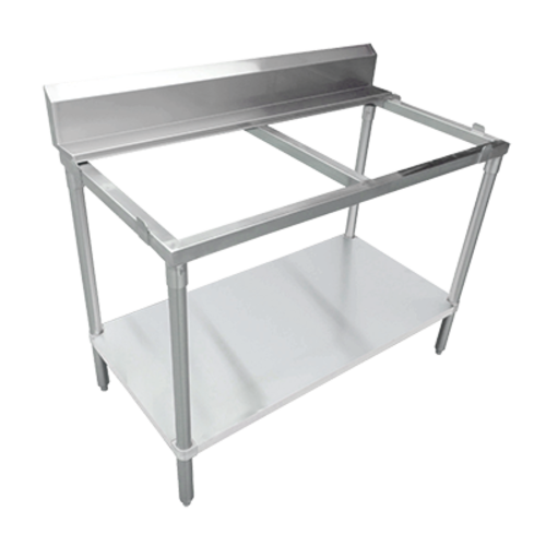 Omcan USA 41275 36"W x 30"D x 42"H Stainless Steel Frame Undershelf Polytop Table Frame