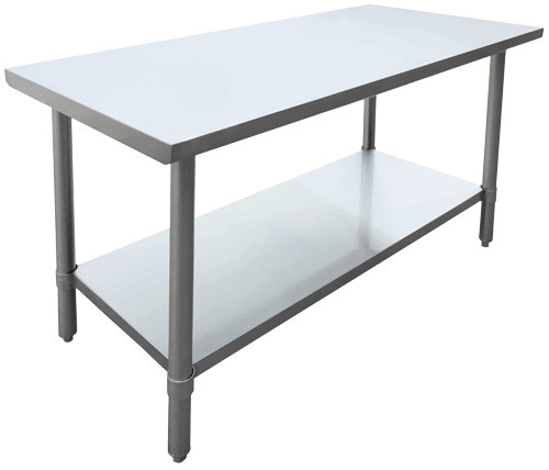 Omcan USA 19138 48" W x 24" D Stainless Steel 20 Gauge Work Table with Undershelf