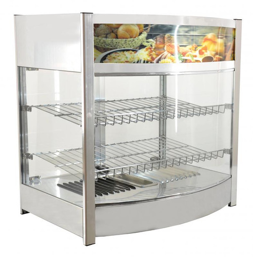 Omcan USA 40002 25.5"W Straight Glass Countertop Elite Series Heated Display Case - 110 Volts 1-Ph