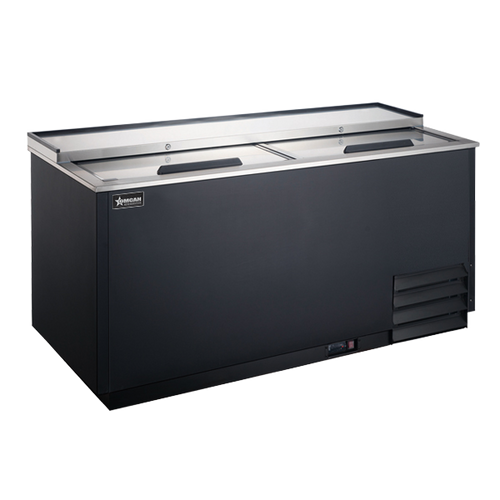 Omcan USA 50074 49.5" W Black Stainless Steel Glass Froster and Plate Chiller - 115 Volts 0.25 HP