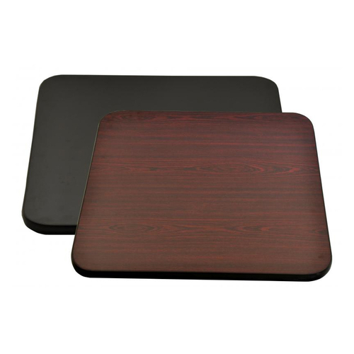 Omcan USA 43170 1" Thick Rectangular Mahogany and Black Laminate Reversible Table Top