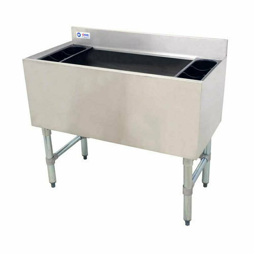Omcan USA 43476 36"W x 18.50"D x 36" H 119 Lbs. Stainless Steel 20 Gauge Ice Bin