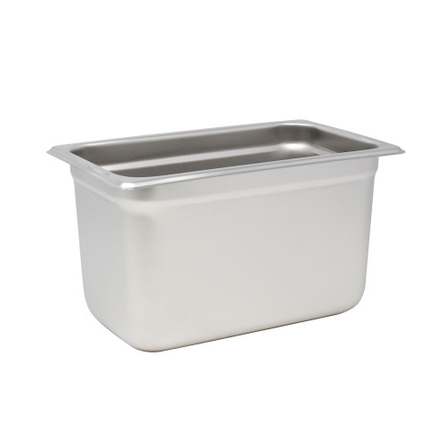 Omcan USA 80274 6" Deep Stainless Steel Solid 0.25 Size Steam Table Pan