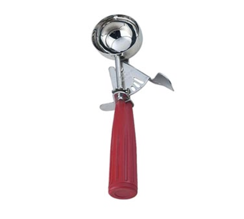 Omcan USA 34846 1.03 Oz. Red Plastic Handle Stainless Steel Ice Cream Scoop