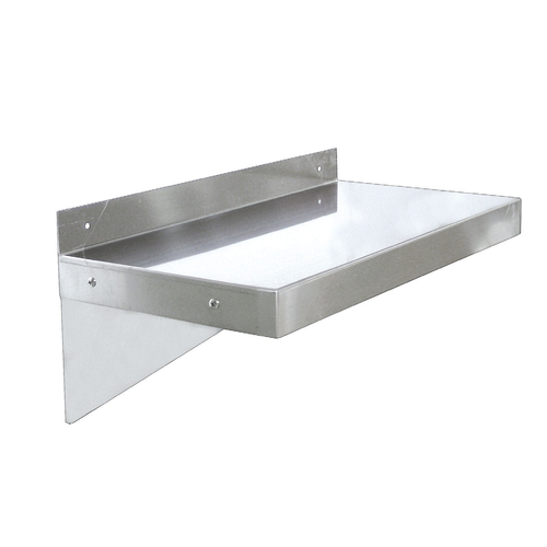 Omcan USA 46509 36" W x 14" D Stainless Steel 18 Gauge Solid Wall-Mounted Shelf