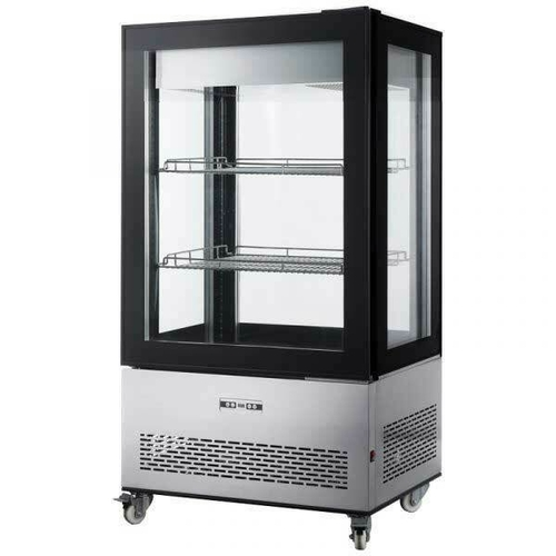 Omcan USA 44472 36.46" W Curved Glass 3 Shelves Refrigerated Display Case