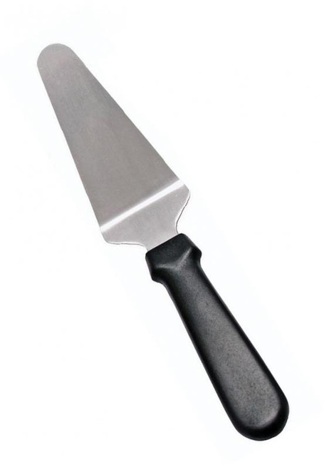 Omcan USA 80028 Stainless Steel Blade Pie Server with Black Plastic Handle