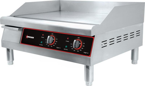 Omcan USA 43213 24.1" x 15.5" Stainless Steel Countertop Electric Griddle - 220 Volts 1-Ph