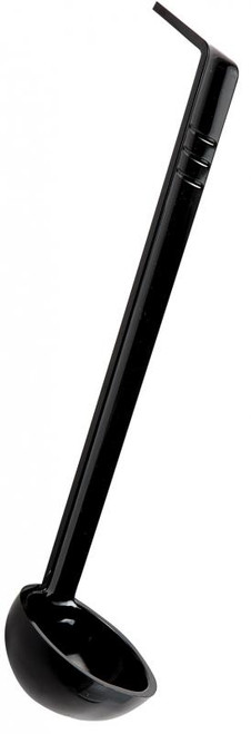 Omcan USA 80221 8.5" L 0.75 Oz. Black Polycarbonate Ladle