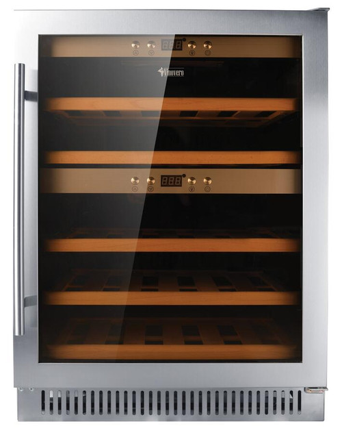 Omcan USA 45260 23.4" W Black Exterior 1 Hinged Door Dual Zone Wine Cooler