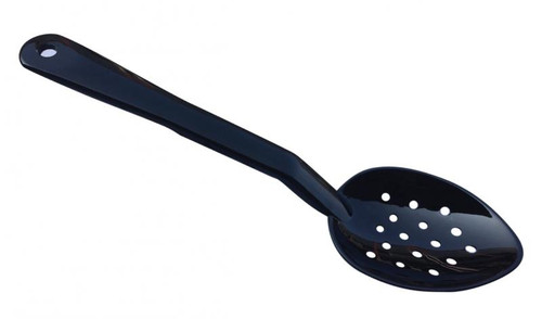 Omcan USA 85096 13" L Black Polycarbonate Perforated Serving Spoon