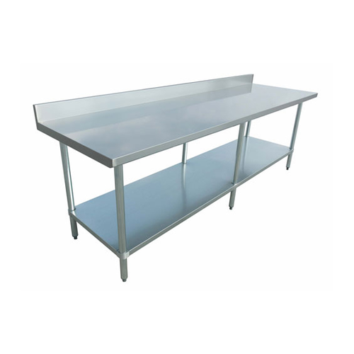 Omcan USA 23806 84" W x 30" D Galvanized 18 Gauge Elite Series Work Table with Undershelf