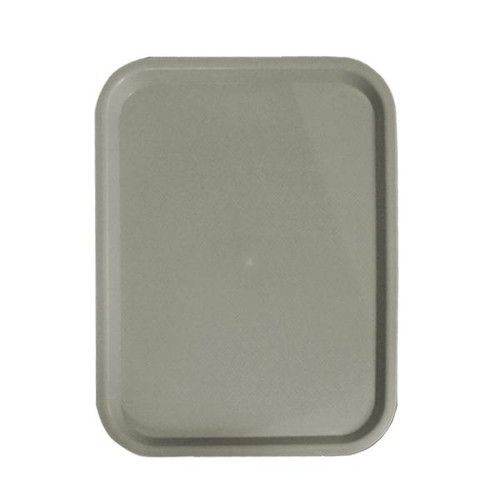 Omcan USA 80101 14" x 18" Gray Polypropylene Rectangular Fast Food Tray