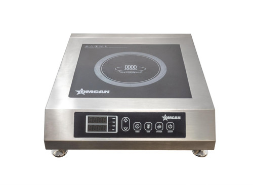Omcan USA 44744 Single Burner Countertop Commercial Induction Cooker - 208-240 Volts