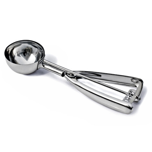 Omcan USA 34851 3.25 Oz. Metal Handle Stainless Steel Ice Cream Scoop Disher