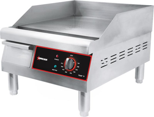 Omcan USA 43212 23.16.1" x 15.5" Stainless Steel Countertop Electric Griddle - 120 Volts 1-Ph