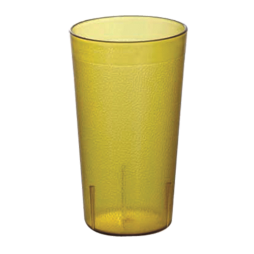 Omcan USA 80342 16 Oz. Amber Plastic Pebbled Tumbler