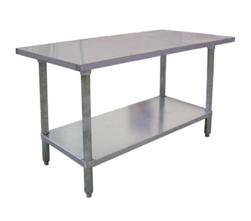 Omcan USA 22065 36" W x 24" D Galvanized 18 Gauge Standard Work Table with Undershelf
