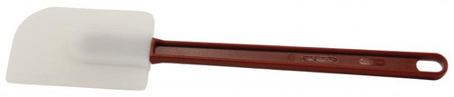 Omcan USA 40573 14" L White Silicone Head Red Handle Spatula