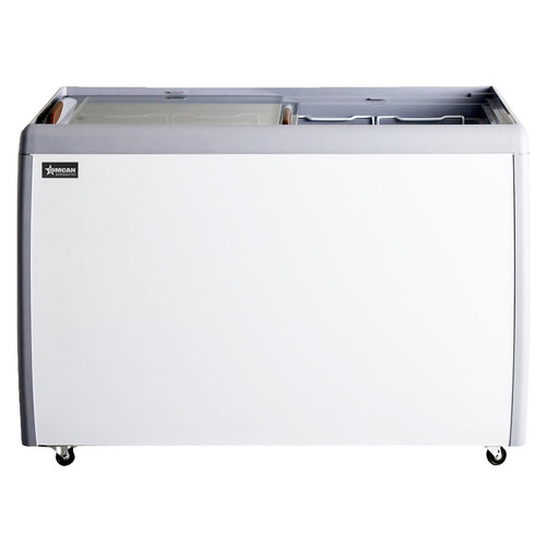 Omcan USA 46494 13.1 Cu. Ft. All White Exterior Ice Cream Display Chest Freezer - 110 Volts