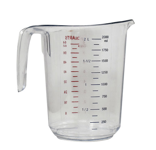 Omcan USA 80573 2 Qt. Clear Polycarbonate Measuring Cup