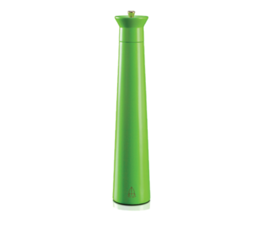 Omcan USA 43693 11.81" Tall Green Finish Beech Wood TRE SPADE Nabucco Series Pepper Mill