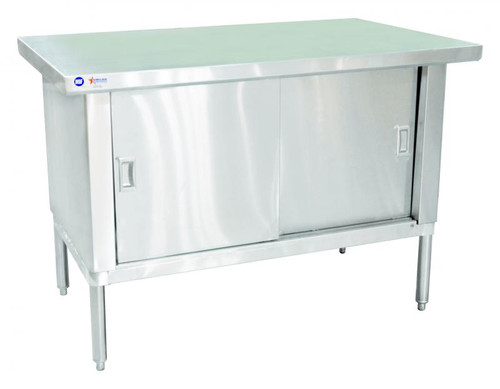Omcan USA 24397 48" W x 30" D x 34" H 430 Stainless Steel 18 Gauge Work Table