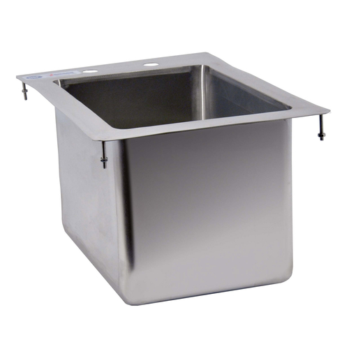 Omcan USA 39780 10" Wide x 14" Front to Back x 10" Deep Stainless Steel One Compartment Drop-In Sink