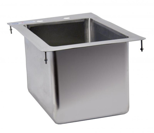 Omcan USA 39780 10" Wide x 14" Front to Back x 10" Deep Stainless Steel One Compartment Drop-In Sink