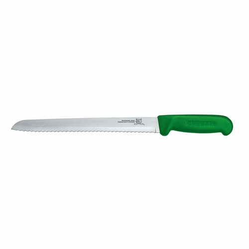 Omcan USA 12617 8" Green Handle Narrow Blade Slicing Knife