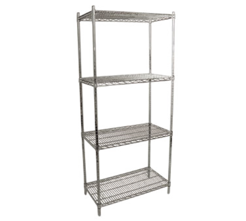 Omcan USA 24228 36" W x 21" D Chrome Wire Shelf