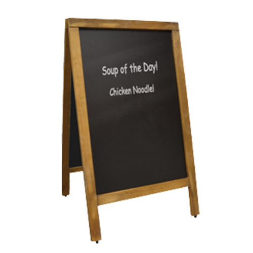 Omcan USA 31396 Mahogany Color Frame Menu Chalk Board