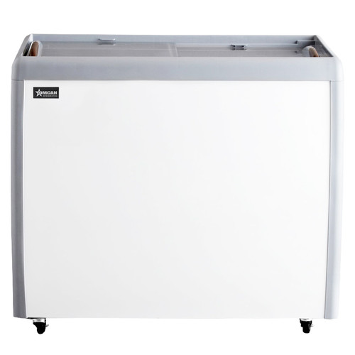 Omcan USA 46493 9.5 Cu. Ft. All White Exterior Ice Cream Display Chest Freezer - 110 Volts