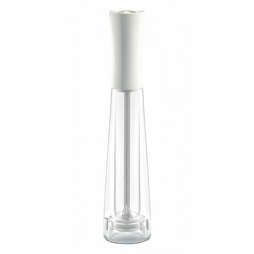Omcan USA 43702 10" Tall White Finish Italian Beech Wood Acrylic Resin Base TRE SPADE Tosca Series Salt Mill