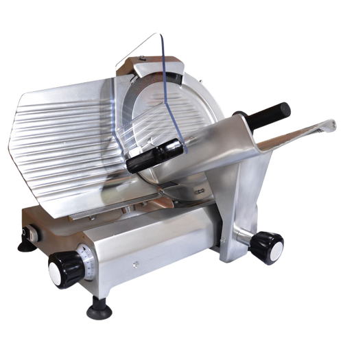 Omcan USA 31344 12" Dia. Anodized Aluminum Carbon Steel Blade Manual Elite Series Meat Slicer - 120 Volts 1-Ph