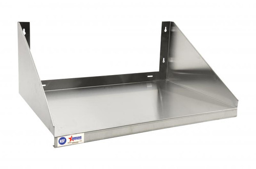 Omcan USA 40212 24"W x 20"D x 14"H Stainless Steel Wall Mount Microwave Shelf