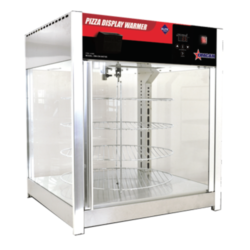 Omcan USA 41468 4 Shelves Countertop Elite Series Pizza Display Warmer - 110 Volts 1-Ph