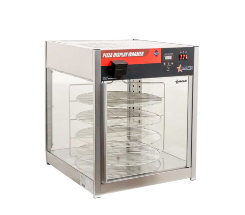 Omcan USA 41468 4 Shelves Countertop Elite Series Pizza Display Warmer - 110 Volts 1-Ph