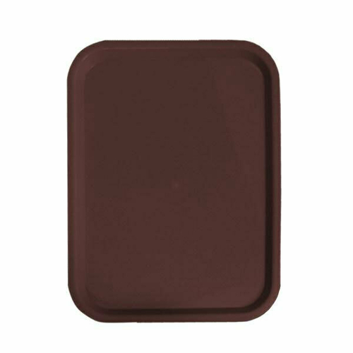 Omcan USA 80093 12" x 16" Brown Polypropylene Rectangular Fast Food Tray