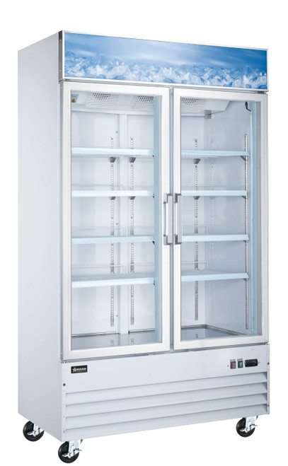 Omcan USA 50031 49.21" W White Painted Steel Hinged Door Freezer - 110 Volts