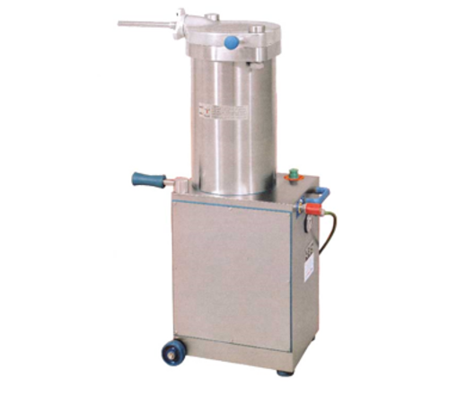 Omcan USA 45869 48 Lbs. Aluminum Lid and Piston Automatic Vertical Hydraulic Sausage Stuffer - 208 Volts