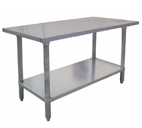 Omcan USA 17577 24" W x 24" D Galvanized 18 Gauge Elite Series Work Table with Undershelf