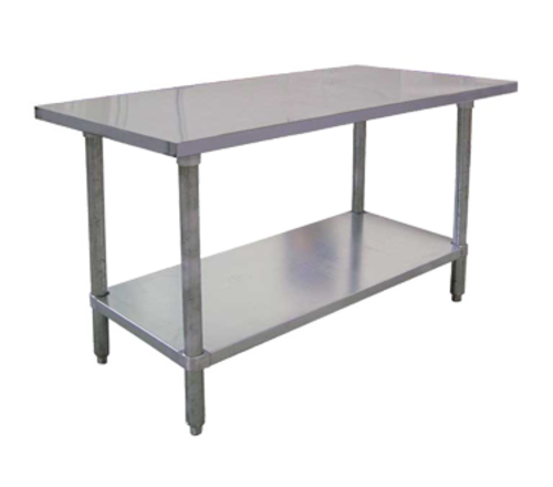 Omcan USA 22072 36" W x 30" D Galvanized 18 Gauge Standard Work Table with Undershelf