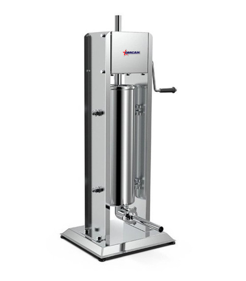 Omcan USA 47539 15 Lbs. Stainless Steel or Aluminum Manual Vertical Heavy-Duty Sausage Stuffer