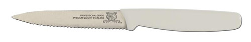 Omcan USA 11499 4" Stainless Steel Polypropylene White Handle Paring Knife