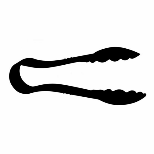 Omcan USA 80151 6" Black Polycarbonate Serving Tongs