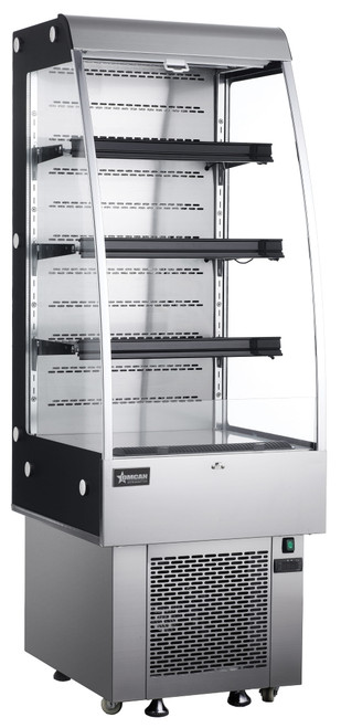 Omcan USA 25825 24"W Vertical Case Refrigerated Open Merchandiser - 110 Volts 1-Ph